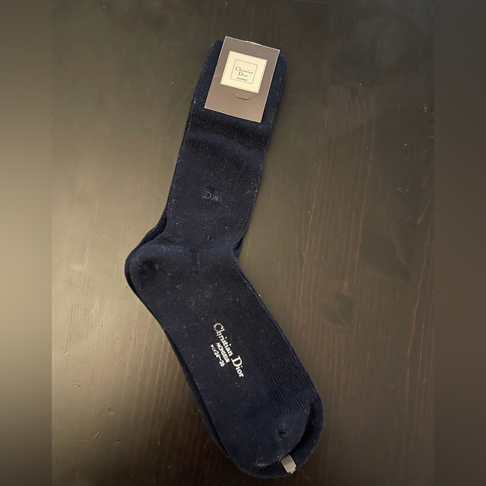 Dior Men's Dark Blue Dress Socks